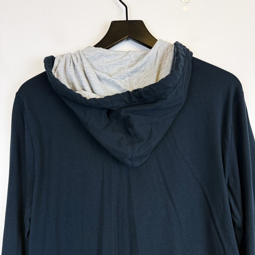 Y2K Abercrombie & Fitch Mens Muscle Zip Up Hoodie Navy Blue - M - Picture 7 of 9